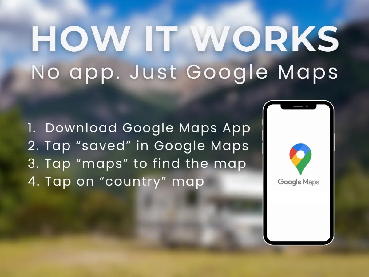 Step-by-step instructions on how to use the Chile - Argentina Travel Guide in Google Maps