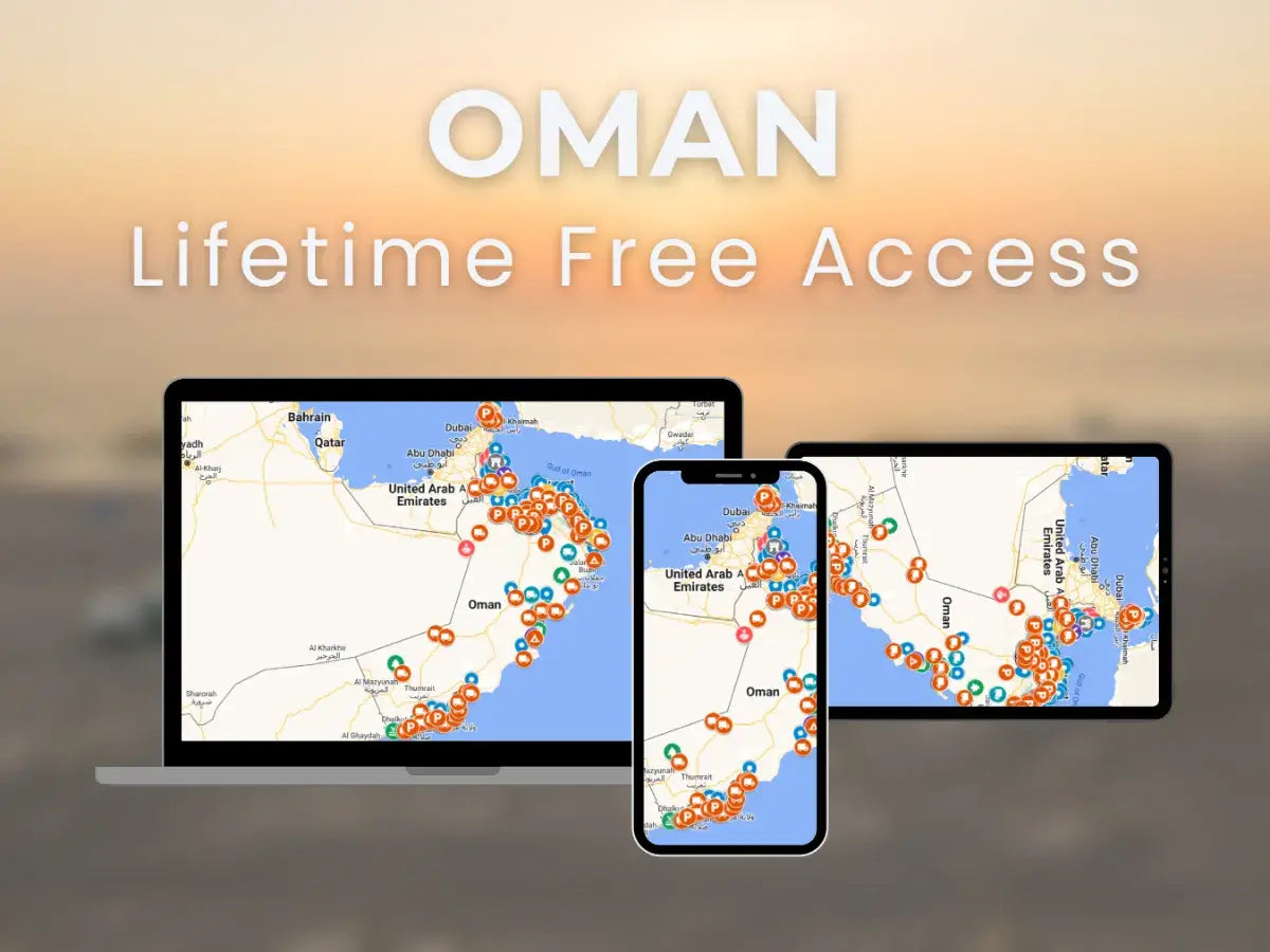 Oman Travel Guide access details including free updates and offline availability