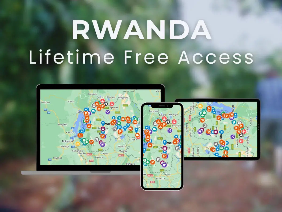 Rwanda Travel Guide access details including free updates and offline availability