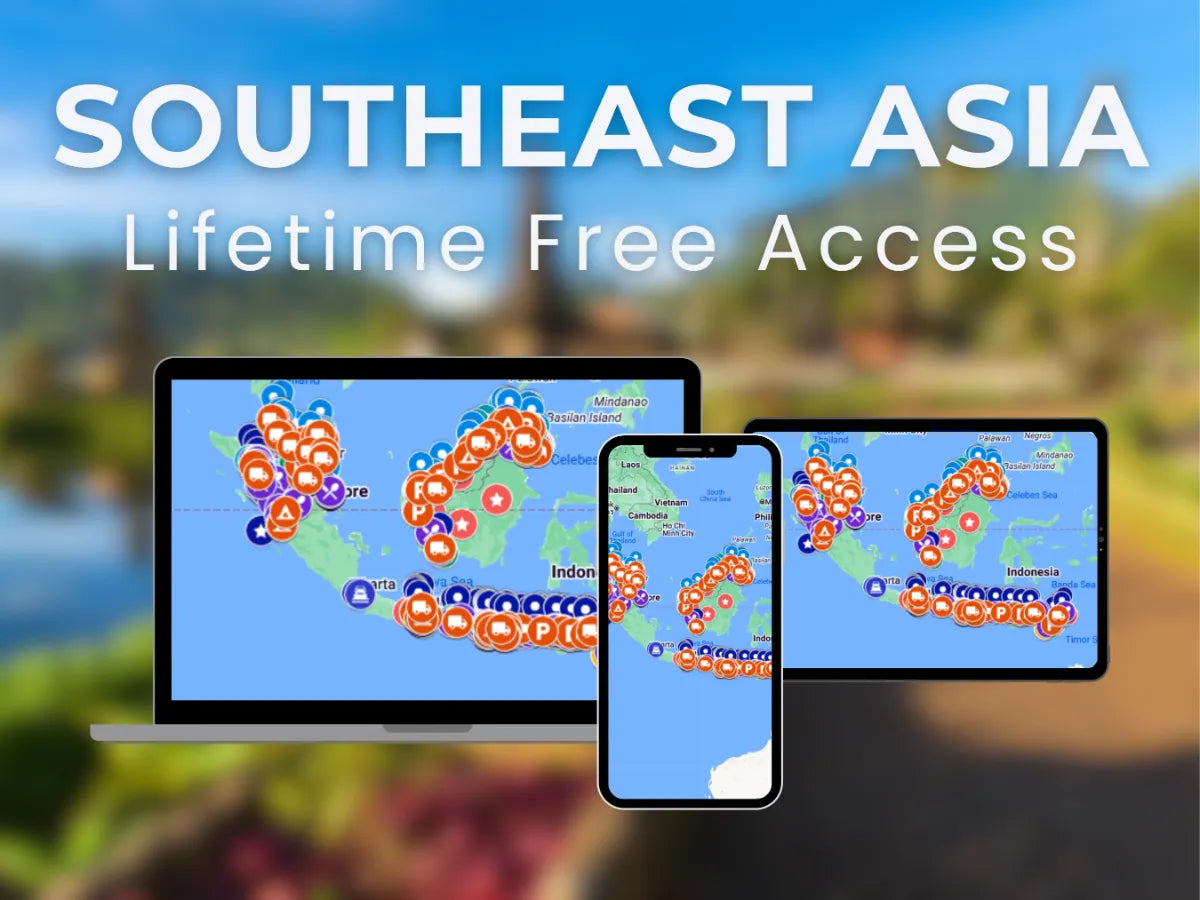 Southeast Asia Travel Guide access details including free updates and offline availability