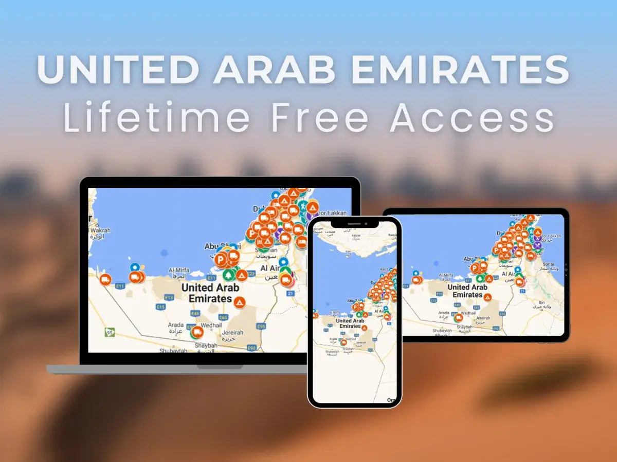 UAE Travel Guide access details including free updates and offline availability