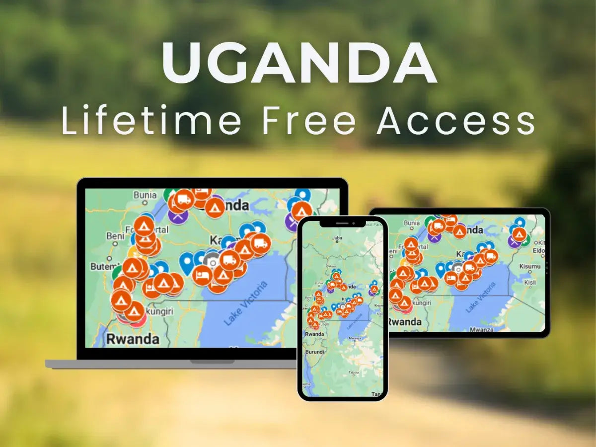 Uganda Travel Guide access details including free updates and offline availability
