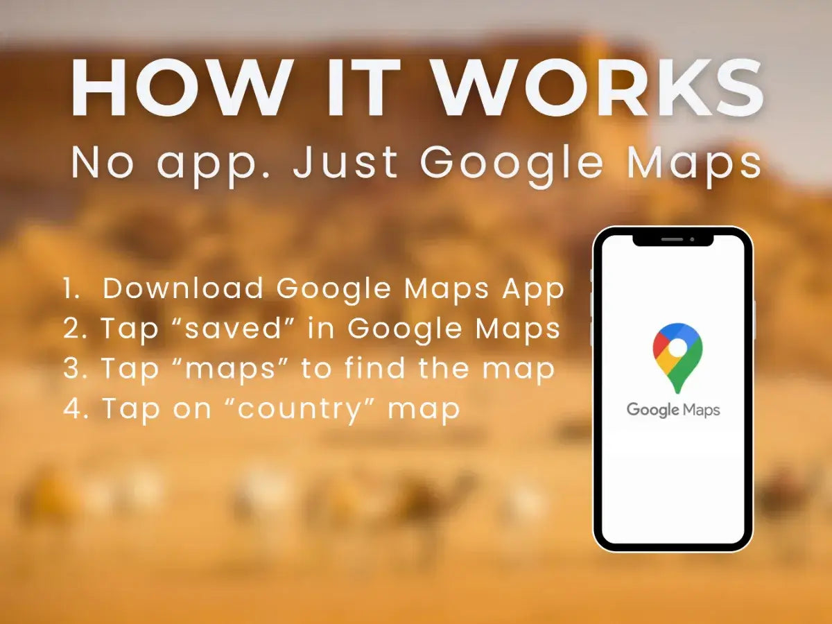 Step-by-step instructions on how to use the Saudi Arabia Travel Guide in Google Maps